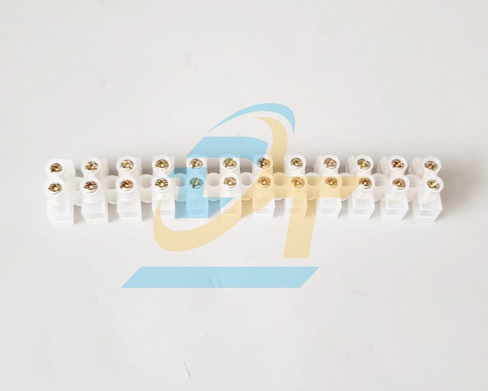 Domino nhựa trắng 12 cặp cực 10A 10mm2