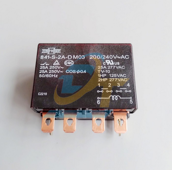 Relay điều hòa không khí 25A 220V Song Chuan 841-S-2A-D 841-S-2A-D SONGCHUAN | Giá rẻ nhất - Công Ty TNHH Thương Mại Dịch Vụ Đạt Tâm