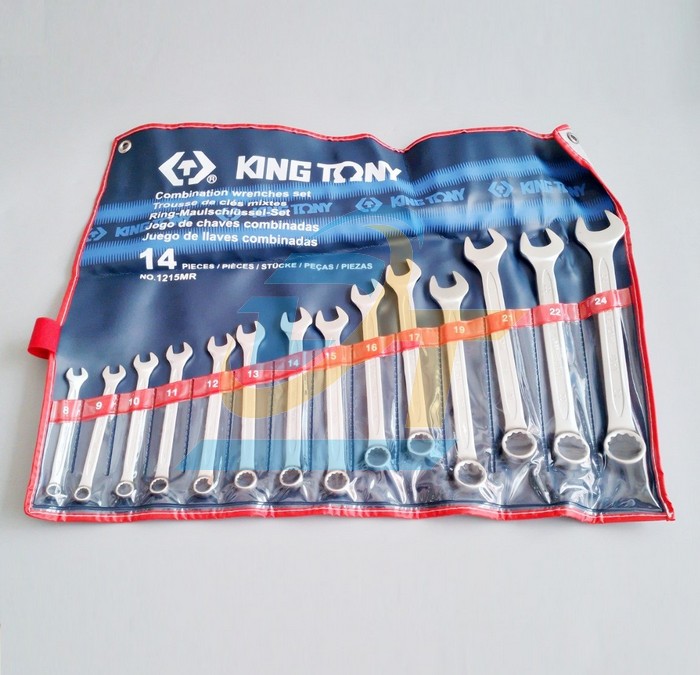 Bộ cờ lê vòng miệng 14 chi tiết 8-24mm Kingtony 1215MR