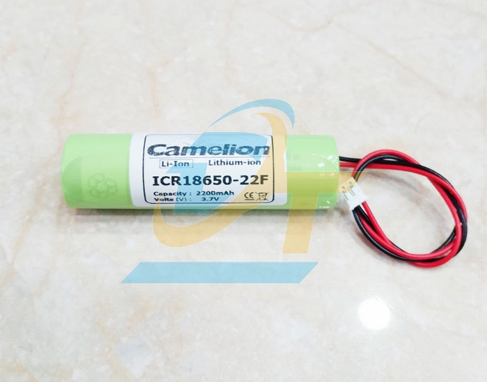 Pin sạc Li-Ion 3.7V 2200mAh có dây cắm Camelion ICR18650-22F