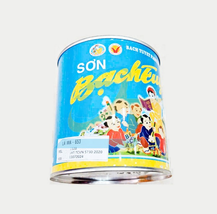 Sơn Alkyd (bóng) Bạch Tuyết 0.8kg - Màu xanh lá mạ 635