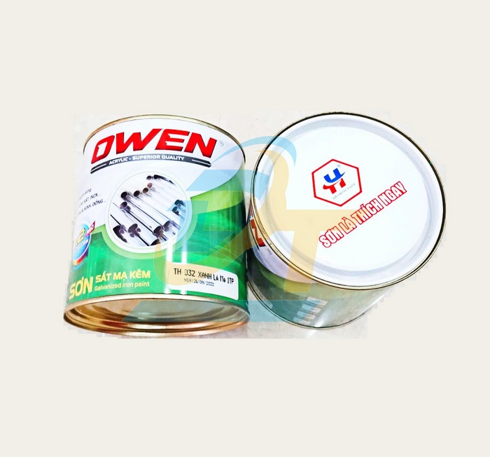 Sơn sắt mạ kẽm 1 thành phần Owen 900ml - Màu xanh lá mạ TH-032