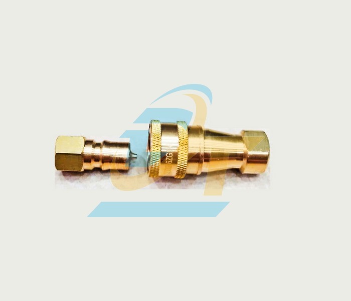 Khớp nối nhanh thủy lực đồng thau KZD 1/4" - 13mm (Đực - Cái)