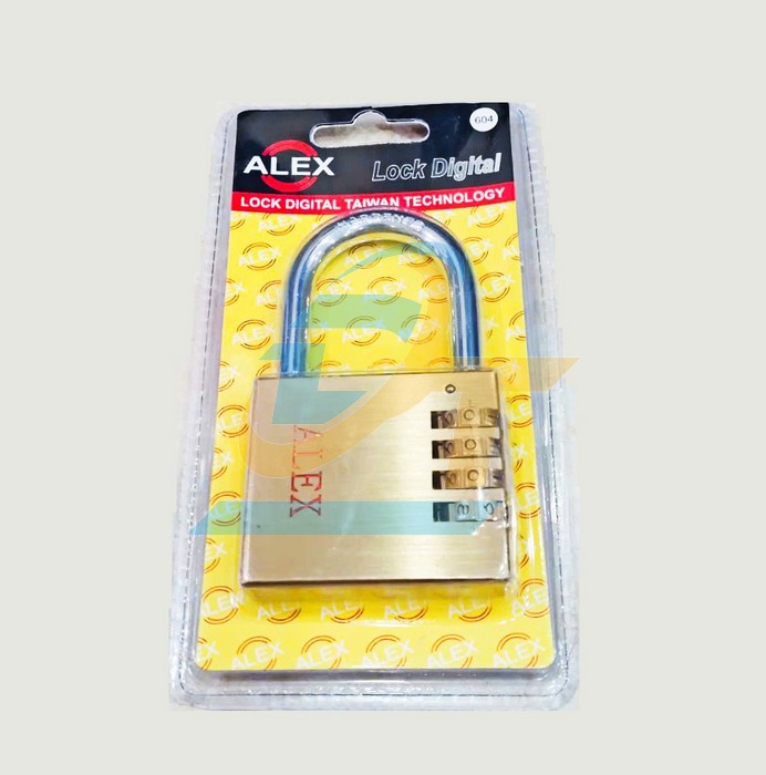 Ổ khóa 4 số đồng thau 60mm Alex 604