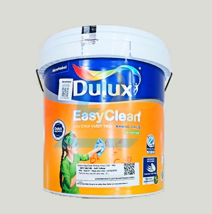 Sơn nước trong nhà Dulux EasyClean kháng virus 99A Base A - Thùng 5 lít