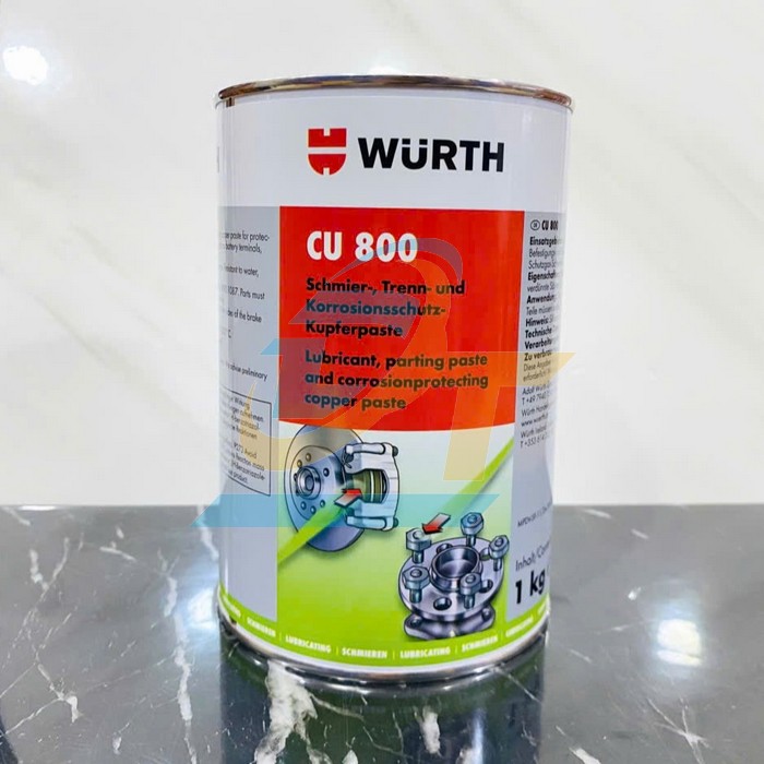Mỡ b&ograve; đồng chịu nhiệt Wurth CU 800 1kg