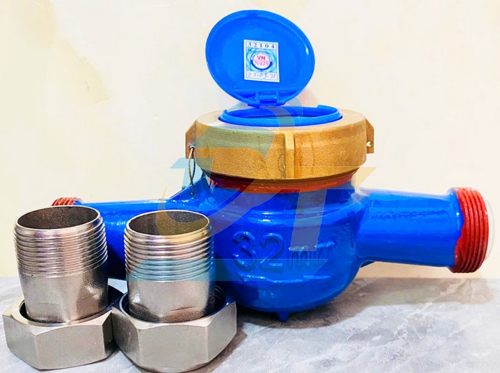 Đồng hồ nước sạch th&acirc;n gang nối ren Sanpo DN32