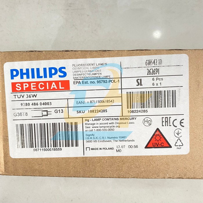 Bóng đèn UV diệt khuẩn TUV 36W T8 Philips  Philips | Giá rẻ nhất - Công Ty TNHH Thương Mại Dịch Vụ Đạt Tâm