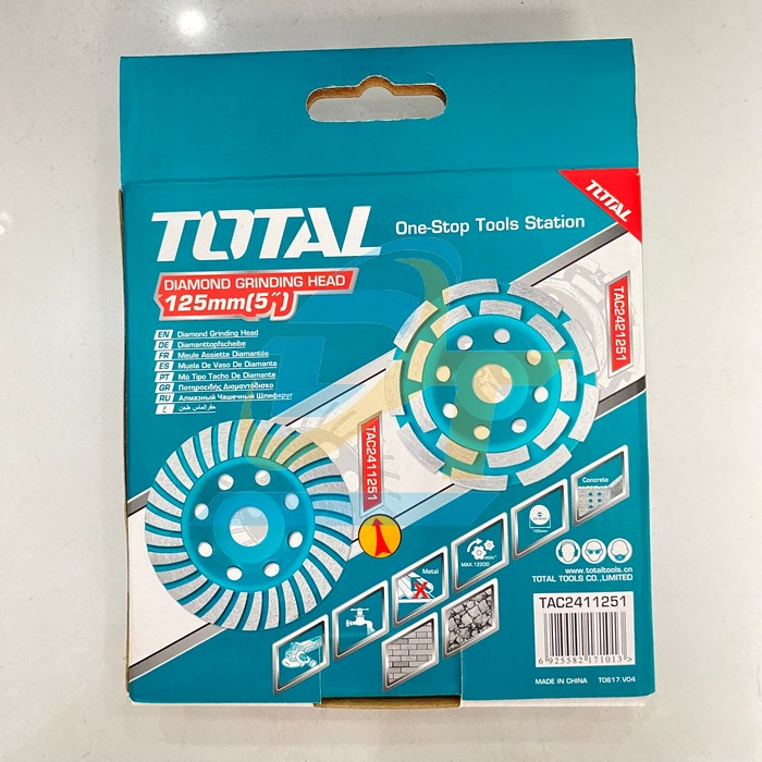 Chén mài đá bê tông 125mm Total TAC2411251 TAC2411251 Total | Giá rẻ nhất - Công Ty TNHH Thương Mại Dịch Vụ Đạt Tâm