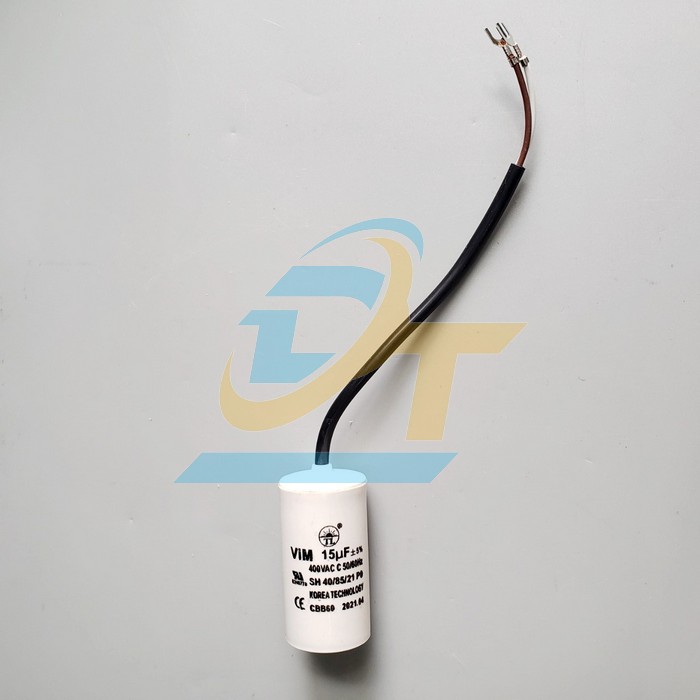 Tụ tròn nhựa ViM dùng cho mô tơ 15uF-400V  VietNam | Giá rẻ nhất - Công Ty TNHH Thương Mại Dịch Vụ Đạt Tâm