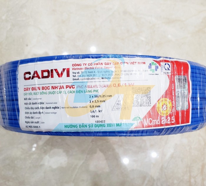 Dây điện đôi mềm Cadivi Vcmd 2x2.5  Cadivi | Giá rẻ nhất - Công Ty TNHH Thương Mại Dịch Vụ Đạt Tâm