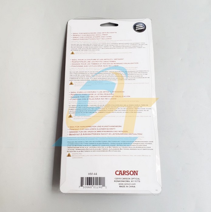 Kính lúp cầm tay có đèn Carson HM-44 2x(4x) HM-44 Carson | Giá rẻ nhất - Công Ty TNHH Thương Mại Dịch Vụ Đạt Tâm