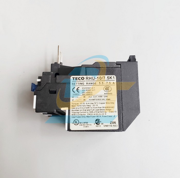 Relay nhiệt 5.5-7.5A Teco RHU-10/7.5K1 RHU-10/7.5K1 Teco | Giá rẻ nhất - Công Ty TNHH Thương Mại Dịch Vụ Đạt Tâm