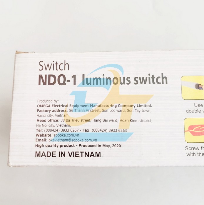 Công tắc nhót tay bật dạ quang 5A - 250V Sopoka NDQ-01 NDQ-01 Sopoka | Giá rẻ nhất - Công Ty TNHH Thương Mại Dịch Vụ Đạt Tâm