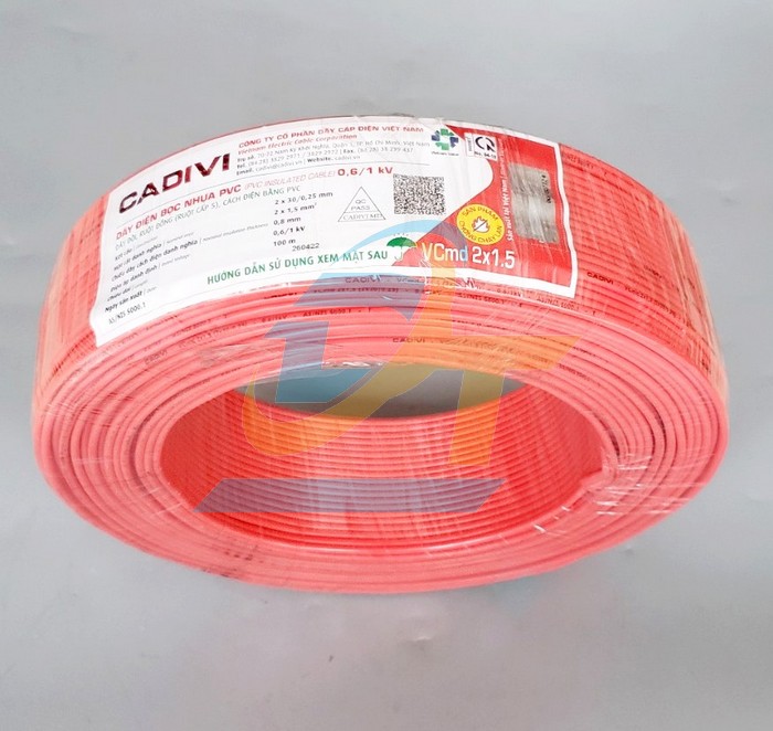 Dây điện đôi mềm Cadivi Vcmd 2x1.5  Cadivi | Giá rẻ nhất - Công Ty TNHH Thương Mại Dịch Vụ Đạt Tâm