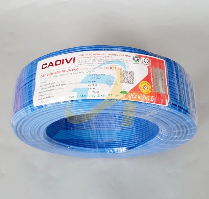 Dây điện đôi mềm Cadivi Vcmd 2x1.5  Cadivi | Giá rẻ nhất - Công Ty TNHH Thương Mại Dịch Vụ Đạt Tâm