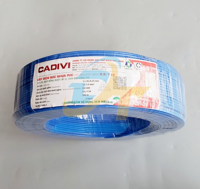 Dây điện đôi mềm Cadivi Vcmd 2x1.5  Cadivi | Giá rẻ nhất - Công Ty TNHH Thương Mại Dịch Vụ Đạt Tâm