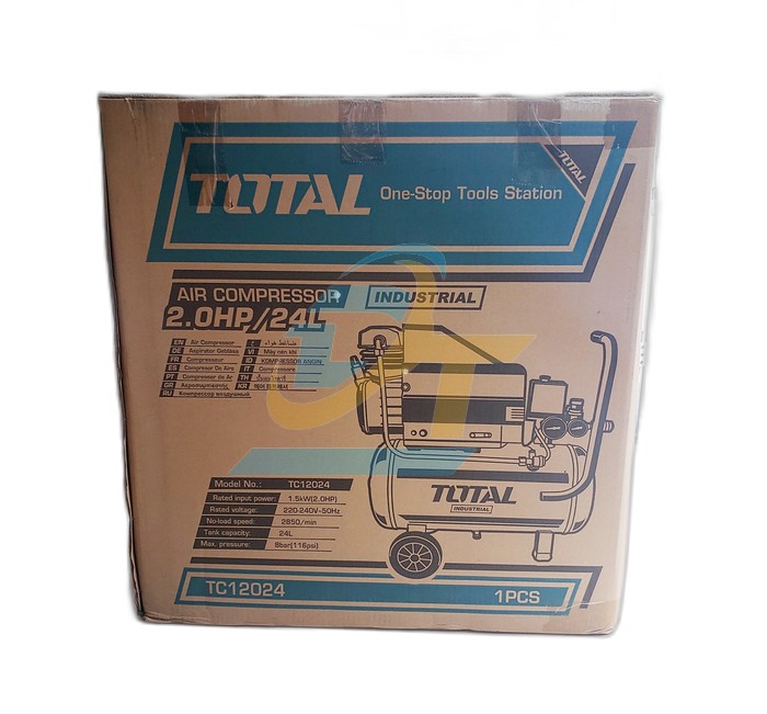 Máy nén khí 24 lít 2.0HP Total TC12024 (Thay thế mã TC120246T) TC12024 Total | Giá rẻ nhất - Công Ty TNHH Thương Mại Dịch Vụ Đạt Tâm