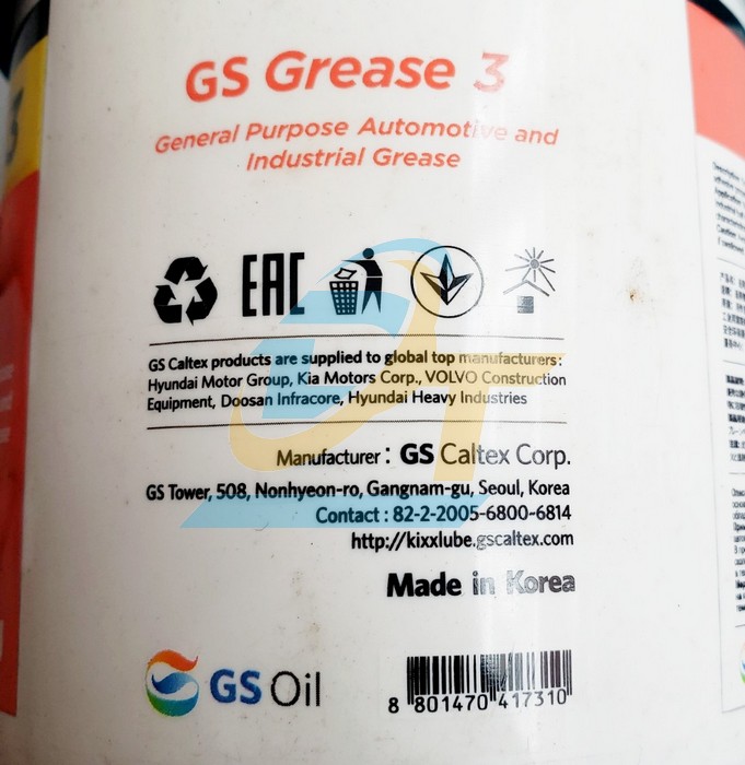 Mỡ bò chịu nhiệt cao cấp GS Grease 3 (Hộp 0.5kg)  GS-Caltex | Giá rẻ nhất - Công Ty TNHH Thương Mại Dịch Vụ Đạt Tâm