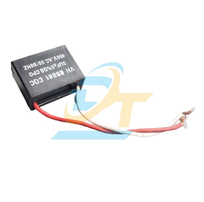 Tụ ngậm (Tụ quạt) 3uF-450V  China | Giá rẻ nhất - Công Ty TNHH Thương Mại Dịch Vụ Đạt Tâm