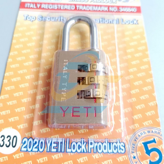 Ổ khóa số đồng thau 30mm Yeti 330  YETI-LOCK | Giá rẻ nhất - Công Ty TNHH Thương Mại Dịch Vụ Đạt Tâm