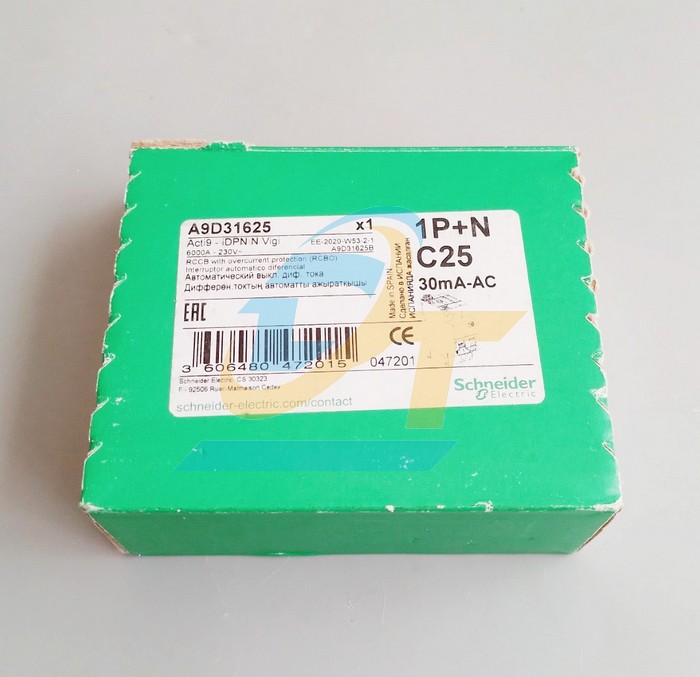 Cầu dao chống giật RCBO Acti9 iDPN (1P+N) 25A 30mA 230V Schneider A9D31625 A9D31625 SCHNEIDER | Giá rẻ nhất - Công Ty TNHH Thương Mại Dịch Vụ Đạt Tâm