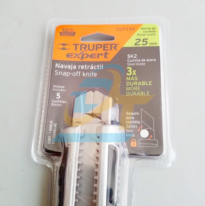 Dao rọc giấy cán thép 25mm Truper 17902  Truper | Giá rẻ nhất - Công Ty TNHH Thương Mại Dịch Vụ Đạt Tâm