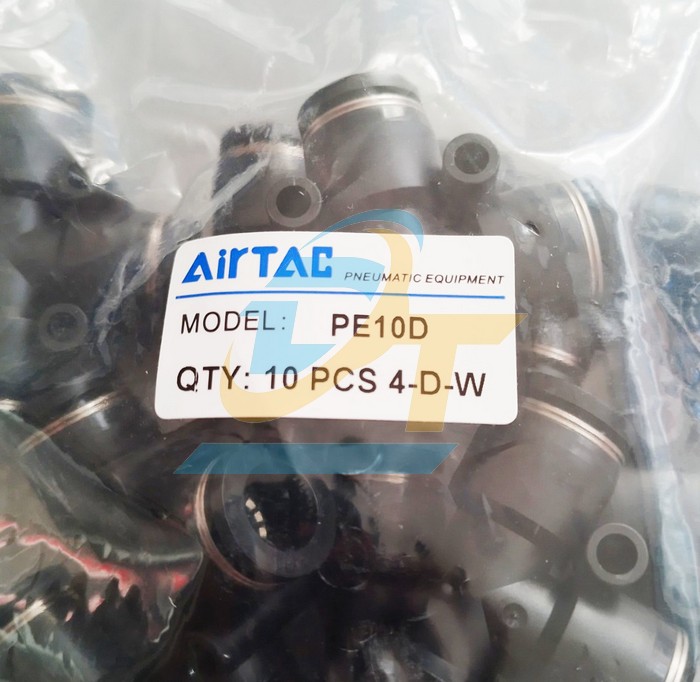 Đầu nối hơi chữ T phi 10mm Airtac PE10D PE10D Airtac | Giá rẻ nhất - Công Ty TNHH Thương Mại Dịch Vụ Đạt Tâm