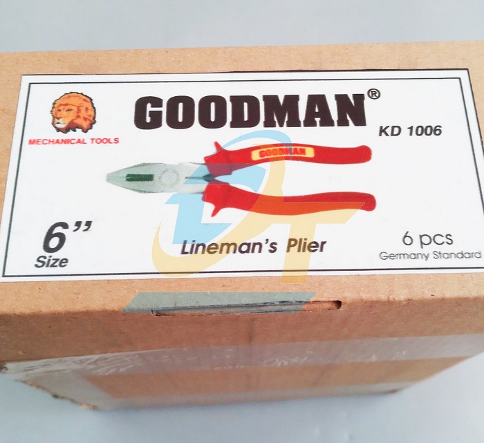 Kìm điện cán đỏ 6" Goodman KD-1006  Goodman | Giá rẻ nhất - Công Ty TNHH Thương Mại Dịch Vụ Đạt Tâm