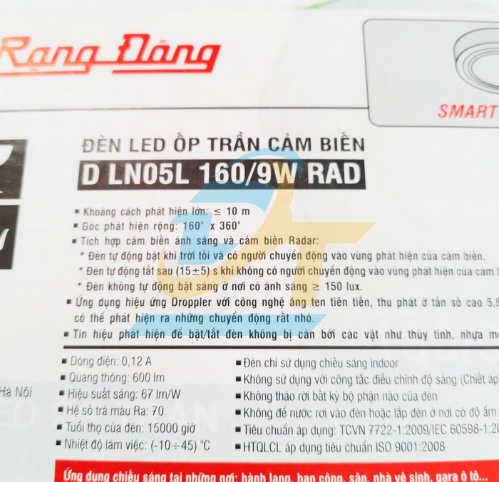 Đèn Led ốp trần 9W 6500K Rạng Đông D LN05L 160/9W D LN05L 160/9W RangDong | Giá rẻ nhất - Công Ty TNHH Thương Mại Dịch Vụ Đạt Tâm