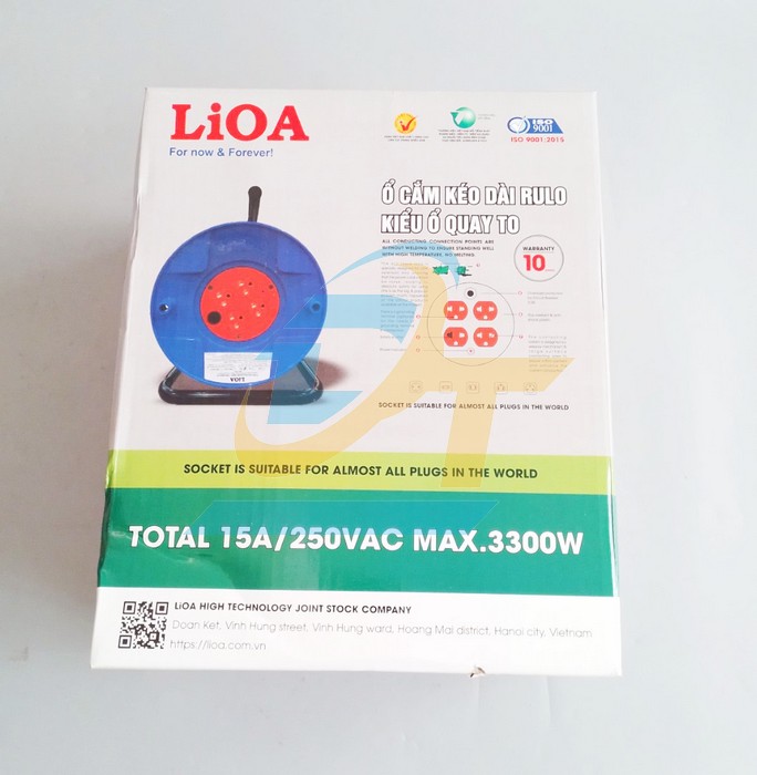 Ổ cắm quay tay kiểu Rulo 30m 15A LiOA QT30-2-15A QT30-2-15A-M LiOA | Giá rẻ nhất - Công Ty TNHH Thương Mại Dịch Vụ Đạt Tâm