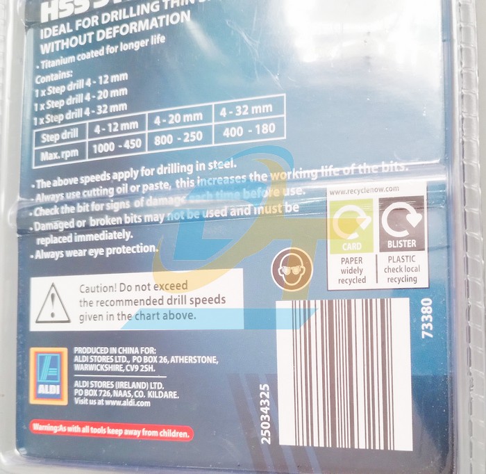 Bộ 3 mũi khoan tháp bước thẳng HSS phủ titanium 4-32mm  China | Giá rẻ nhất - Công Ty TNHH Thương Mại Dịch Vụ Đạt Tâm