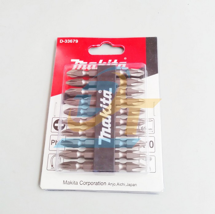 Bộ mũi vít 10 chi tiết PH2x65mm Makita D-33679 D-33679 Makita | Giá rẻ nhất - Công Ty TNHH Thương Mại Dịch Vụ Đạt Tâm