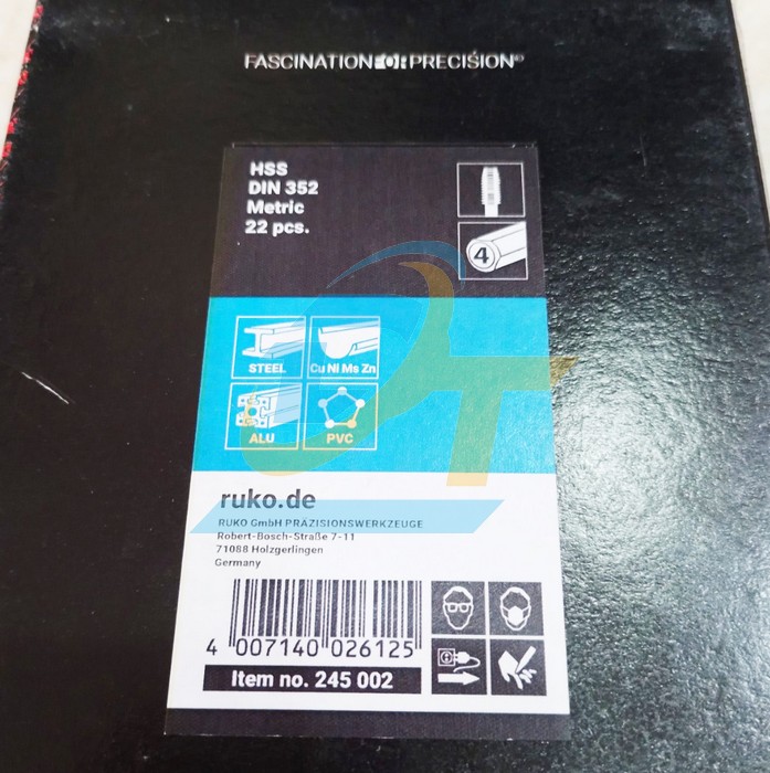 Bộ taro tay quay 22 chi tiết M3-M12 Ruko 245002  RUKO | Giá rẻ nhất - Công Ty TNHH Thương Mại Dịch Vụ Đạt Tâm