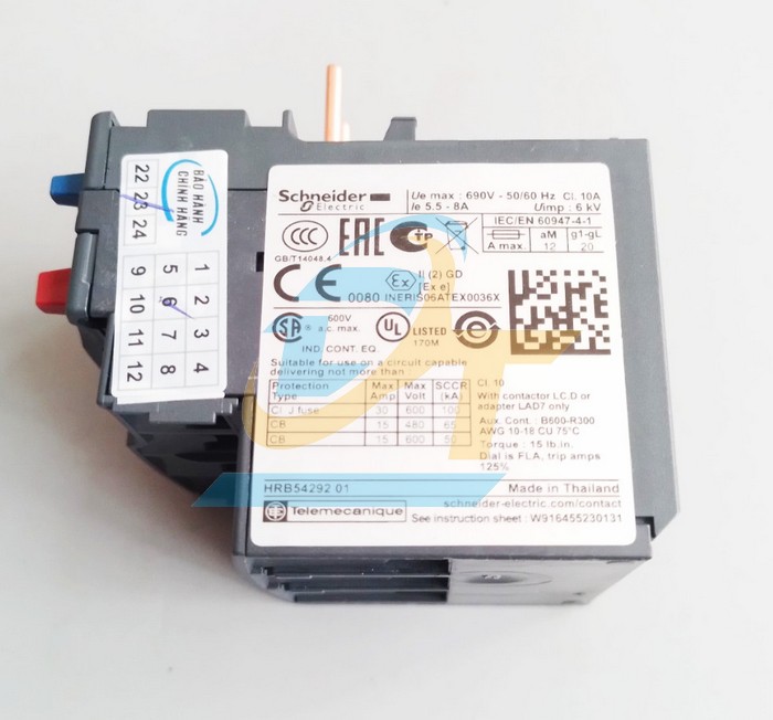 Relay nhiệt 5.5-8.0A Schneider LRD12  SCHNEIDER | Giá rẻ nhất - Công Ty TNHH Thương Mại Dịch Vụ Đạt Tâm