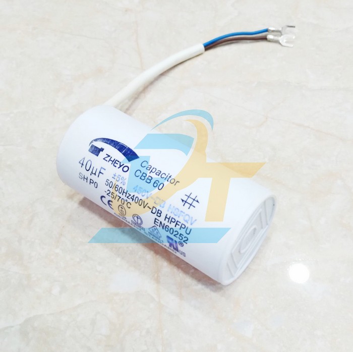 Tụ tròn nhựa Zheyo dùng cho mô tơ 40uF-450V  China | Giá rẻ nhất - Công Ty TNHH Thương Mại Dịch Vụ Đạt Tâm