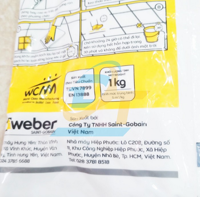 Keo chà ron màu trắng Weber Color Classic G-01 (1kg)  Weberseal | Giá rẻ nhất - Công Ty TNHH Thương Mại Dịch Vụ Đạt Tâm