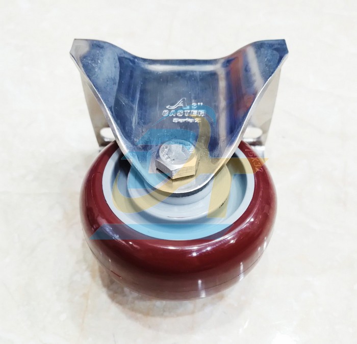 Bánh xe đẩy PU 75x32mm cố định Caster 2-A3-SS304-PU-R  CASTER-WHEEL | Giá rẻ nhất - Công Ty TNHH Thương Mại Dịch Vụ Đạt Tâm