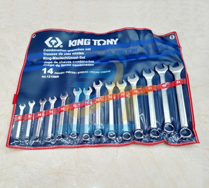 Bộ cờ lê vòng miệng 14 chi tiết 8-24mm Kingtony 1215MR 1215MR KingTony | Giá rẻ nhất - Công Ty TNHH Thương Mại Dịch Vụ Đạt Tâm