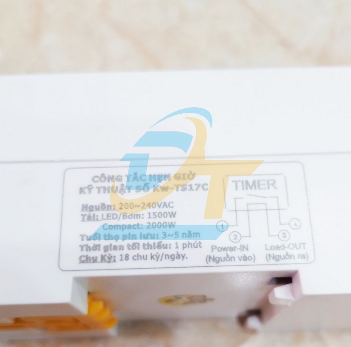 Công tắc hẹn giờ kỹ thuật số Timer 24h Kawasan KW-TS17C  KAWASAN | Giá rẻ nhất - Công Ty TNHH Thương Mại Dịch Vụ Đạt Tâm