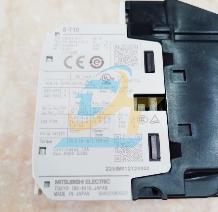 Khởi động từ 1A 200V Mitsubishi S-T10  MITSUBISHI | Giá rẻ nhất - Công Ty TNHH Thương Mại Dịch Vụ Đạt Tâm