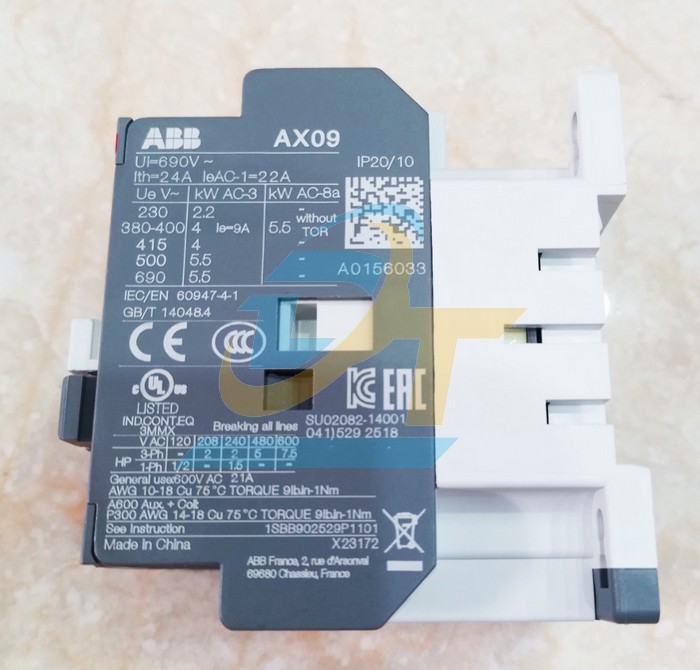 Khởi động từ 3P 9A 220V ABB AX09-30-10  ABB | Giá rẻ nhất - Công Ty TNHH Thương Mại Dịch Vụ Đạt Tâm