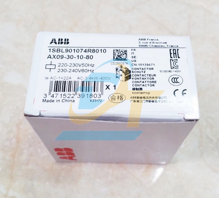 Khởi động từ 3P 9A 220V ABB AX09-30-10  ABB | Giá rẻ nhất - Công Ty TNHH Thương Mại Dịch Vụ Đạt Tâm