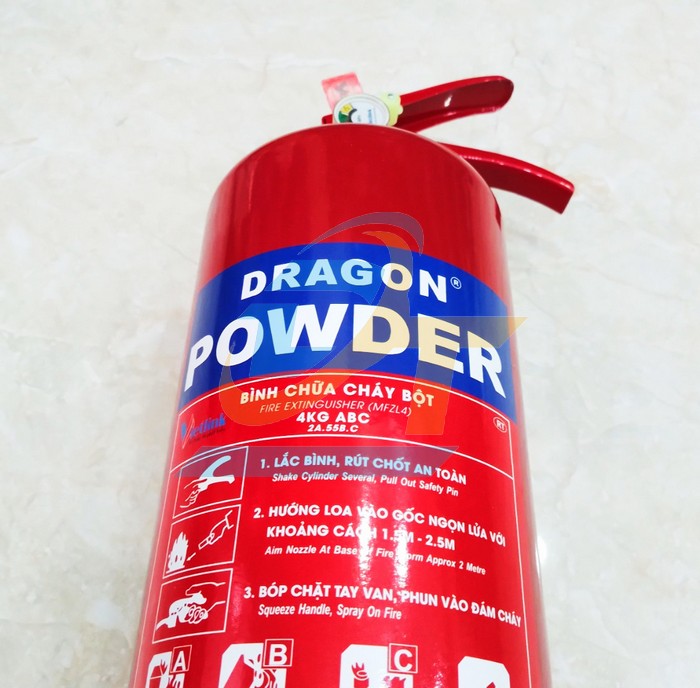 Bình chữa cháy dạng bột Dragon Powder ABC 4kg  DRAGON | Giá rẻ nhất - Công Ty TNHH Thương Mại Dịch Vụ Đạt Tâm