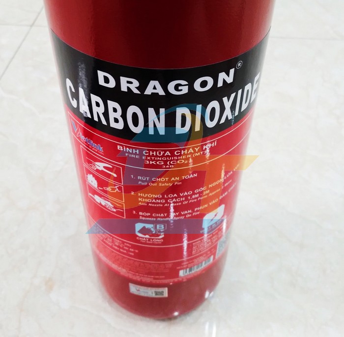 Bình chữa cháy khí Dragon CO2 MT3 3kg  DRAGON | Giá rẻ nhất - Công Ty TNHH Thương Mại Dịch Vụ Đạt Tâm