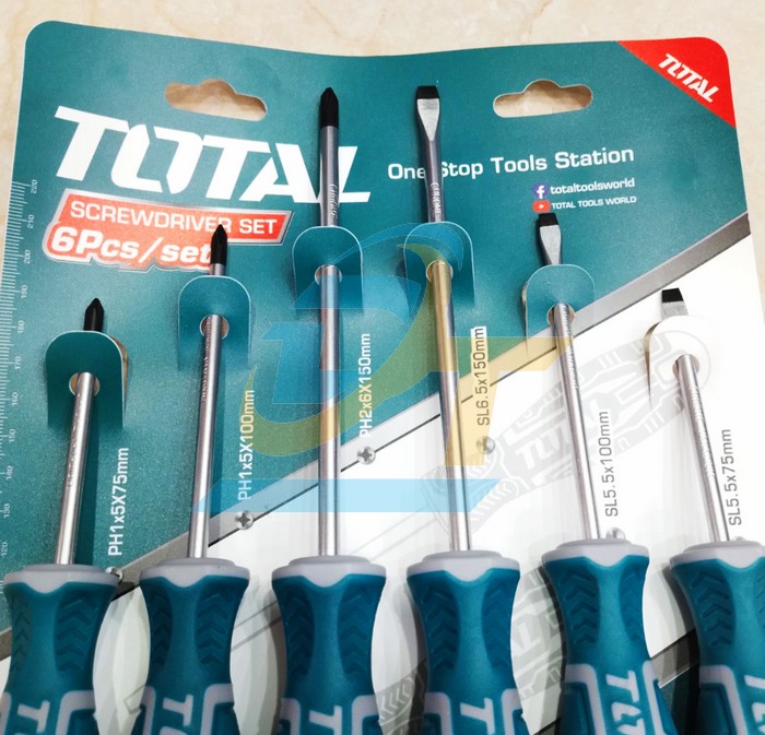 Bộ tua vít dẹp và bake 6 chi tiết Total THT250606 THT250606 Total | Giá rẻ nhất - Công Ty TNHH Thương Mại Dịch Vụ Đạt Tâm