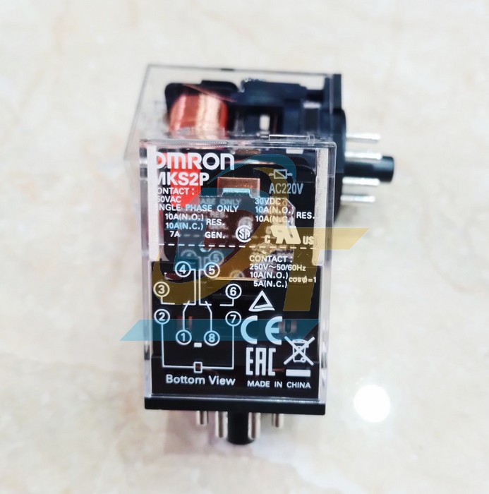 Relay trung gian 8 chân tròn Omron MKS2P 220V  Omron | Giá rẻ nhất - Công Ty TNHH Thương Mại Dịch Vụ Đạt Tâm