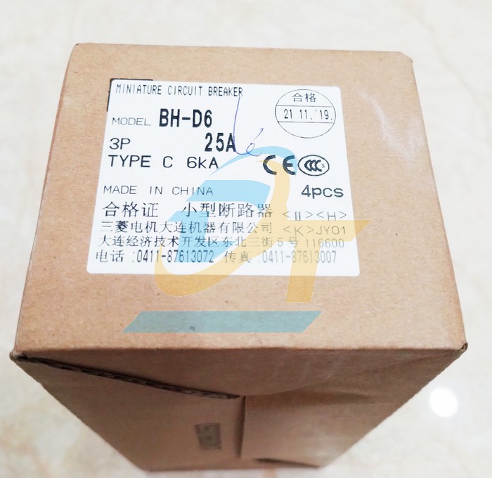 Cầu dao tự động MCB Mitsubishi BH-D6 (Type C N) 3P 25A 6kA  MITSUBISHI | Giá rẻ nhất - Công Ty TNHH Thương Mại Dịch Vụ Đạt Tâm