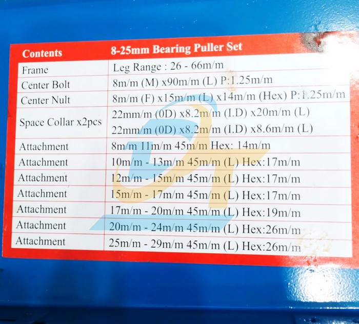 Bộ cảo bạc đạn chữ H 10 chi tiết 8-25mm  China | Giá rẻ nhất - Công Ty TNHH Thương Mại Dịch Vụ Đạt Tâm