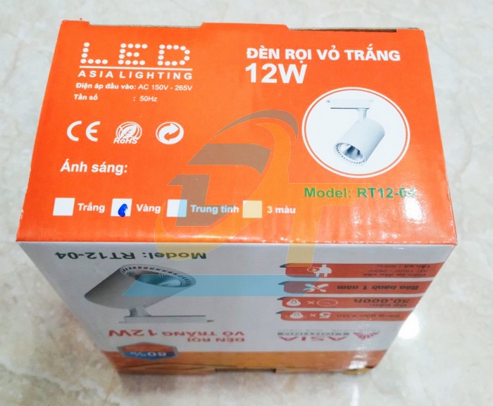 Đèn rọi ray vỏ trắng 12W ánh sáng vàng Asia RT12-04  ASIA | Giá rẻ nhất - Công Ty TNHH Thương Mại Dịch Vụ Đạt Tâm